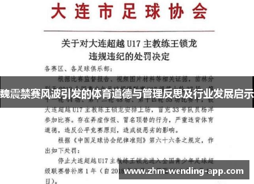 魏震禁赛风波引发的体育道德与管理反思及行业发展启示